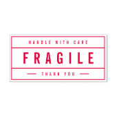 Modern Border Bold Handle With Care Thank Fragile セルフインキングスタンプ (デザイン)