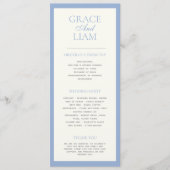 Modern Border Elegance Wedding Ceremony Program プログラム (正面)