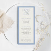 Modern Border Elegance Wedding Ceremony Program プログラム