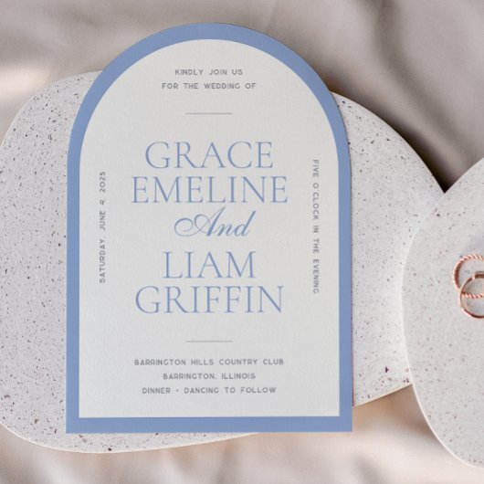 Modern Border Elegance Wedding Invitation 招待状