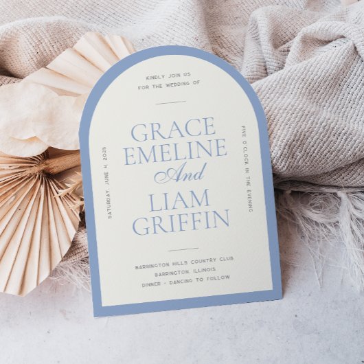 Modern Border Elegance Wedding Invitation 招待状