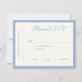 Modern Border Elegance Wedding RSVP Card