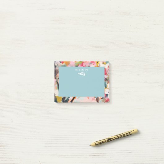 Modern Botanical Abstract Art ポストイット (デスク上)