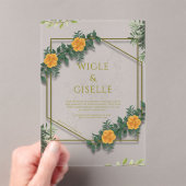 Modern Botanical Acrylic Wedding Invitation アクリル招待状 (インサイチュ (ポータブル))
