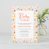 Modern Botanical Baby Shower invitation 招待状 (スタンド正面)