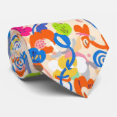 Modern Botanical – Bold Funky Floral ネクタイ (ロール)