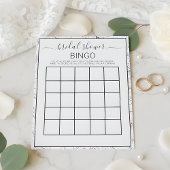 Modern Botanical Bridal Shower Bingo Game