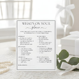 Modern Botanical Bridal Shower Bingo Game