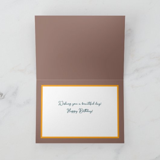 Modern Botanical Daffodils Spring Floral Birthday カード (内部)