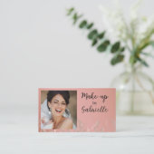 Modern Botanical Dusty Rose Boho Photo QR Code 名刺 (スタンド正面)