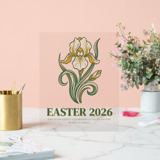 Modern Botanical Easter Blessings アクリルサイン (ウェディング)
