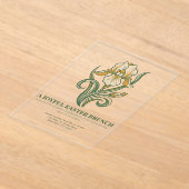 Modern Botanical Easter Blessings アクリル招待状 (レイダウン)