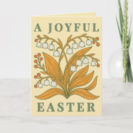 Modern Botanical Easter Blessings カード