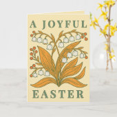 Modern Botanical Easter Blessings カード (黄色い花)