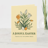 Modern Botanical Easter Blessings カード (正面)