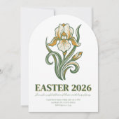 Modern Botanical Easter Blessings 招待状 (正面)