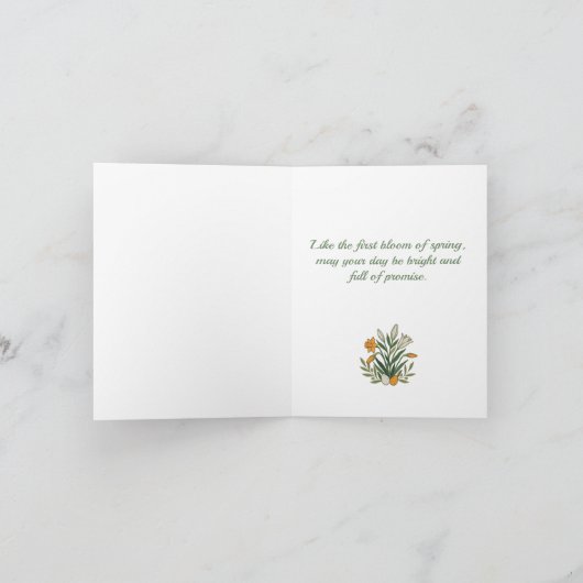 Modern Botanical Easter Blessings 招待状 (内部)