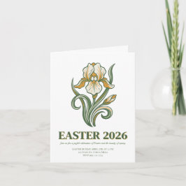 Modern Botanical Easter Blessings 招待状