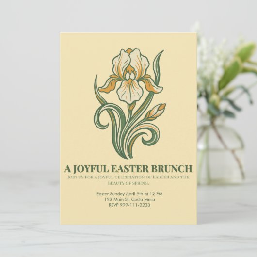 Modern Botanical Easter Blessings 招待状 (スタンド正面)