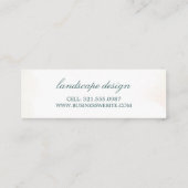 Modern Botanical Eucalyptus Greenery Elegant スキニー名刺 (裏面)