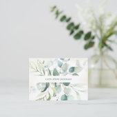 Modern Botanical Eucalyptus Greenery Elegant 名刺 (スタンド正面)