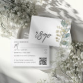 Modern Botanical Eucalyptus Wedding RSVP Card