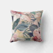 Modern Botanical Floral Watercolor クッション (裏面)