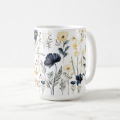 Modern botanical flower mug コーヒーマグカップ (正面右)