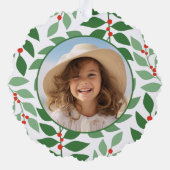 Modern botanical green - Photo - Happiest Holiday オーナメントカード (裏面)