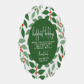 Modern botanical green - Photo - Happiest Holiday オーナメントカード (右)