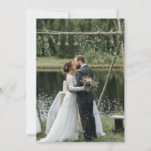 Modern Botanical Greenery Photo Married and Merry シーズンカード (裏面)