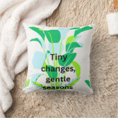 Modern Botanical Leaf Accent Pillow クッション (ブランケット)