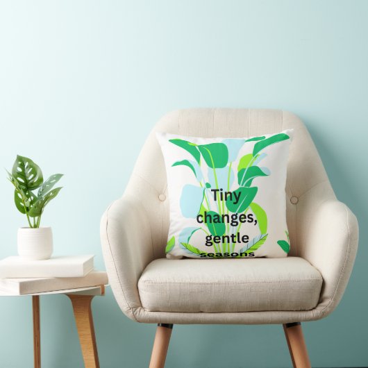 Modern Botanical Leaf Accent Pillow クッション (椅子)