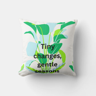 Modern Botanical Leaf Accent Pillow クッション