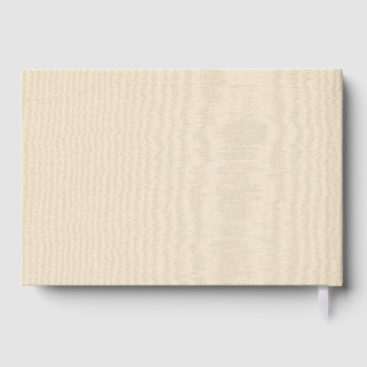 Modern Botanical Monogram Ivory Wedding  ゲストブック (裏面)