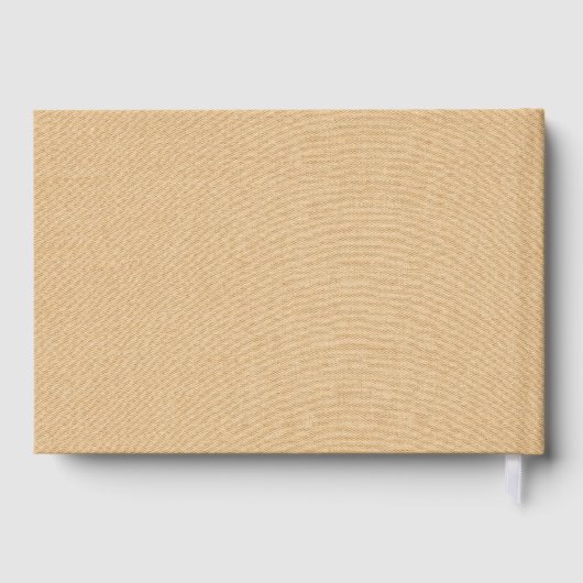 Modern Botanical Monogram Tan Wedding  ゲストブック (裏面)