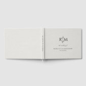 Modern Botanical Monogram Wedding ゲストブック (全面)