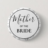 Modern Botanical Mother of the Bride 缶バッジ (正面)