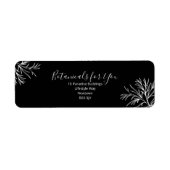 Modern Botanical Script Return Address Label ラベル (正面)