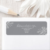 Modern Botanical Script Return Address Label ラベル (インサイチュ)