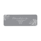 Modern Botanical Script Return Address Label ラベル (正面)