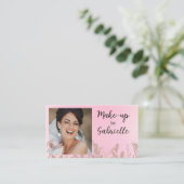 Modern Botanical Soft Pink Boho Photo QR Code 名刺 (スタンド正面)