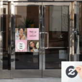 Modern Botanical Soft Pink Boho Photo Script  ウィンドウサイン (オフィスドア)