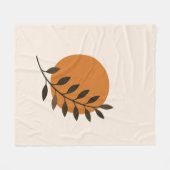 Modern Botanical Sun Throw Blanket フリースブランケット (正面(横))
