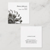 Modern Botanical Sunflower | Professional Branding スクエア名刺 (正面/裏面)