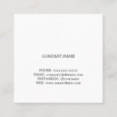 Modern Botanical Sunflower | Professional Branding スクエア名刺 (裏面)