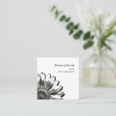 Modern Botanical Sunflower | Professional Branding スクエア名刺 (スタンド正面)