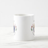 Modern Botanical Wreath Photo Christmas コーヒーマグカップ (中央)