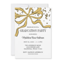 Modern Bow Gold Graduation