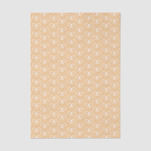 Modern Bow Pattern Pastel Orange Tissue Paper 薄葉紙 (正面)